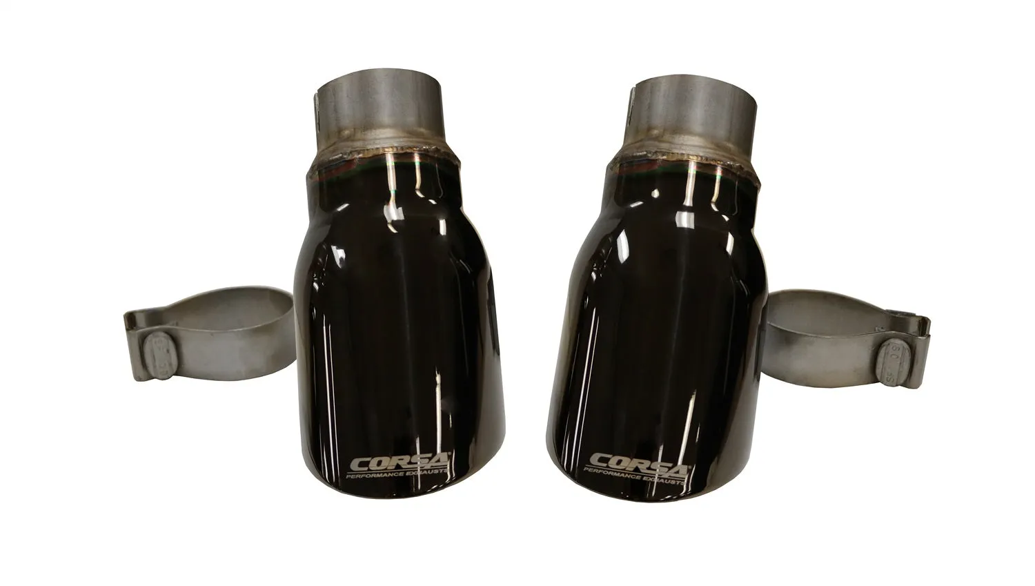 Corsa Performance 14977BLK Two Single 4.0 Inch Black Tip (Clamp Included) Single Rear Exit For Corsa Dodge Charger Exhaust Only Stainless Steel Corsa Performance