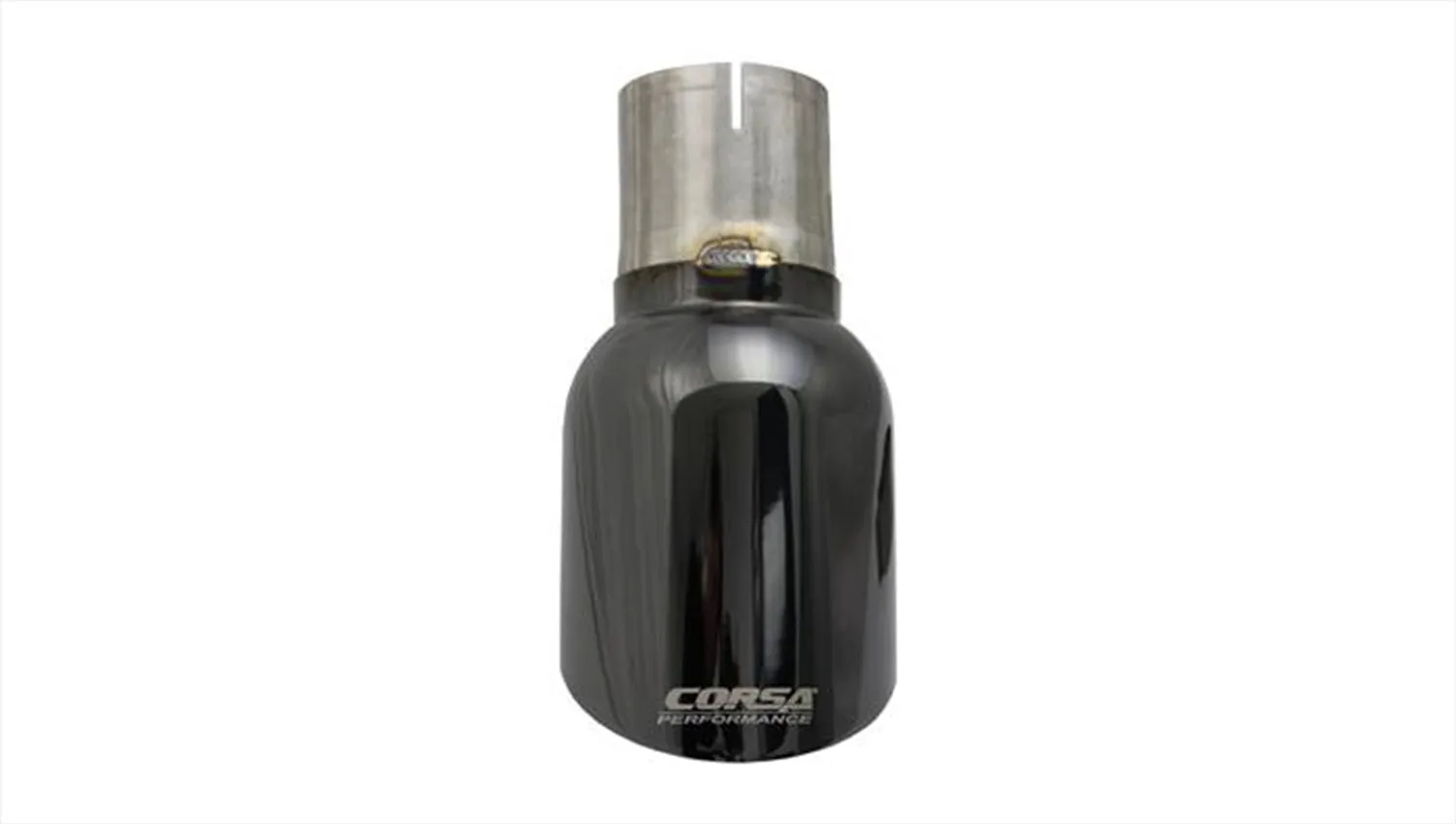 Corsa Performance TK008BLK Single 4.5 Inch Black Pro-Series Tip (Clamp Included) 2.75 Inch Inlet Universal Stainless Steel Corsa Performance