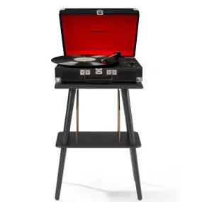 Crosley Cruiser Bluetooth Portable Turntable - Black   Crosley Entertainment Stand Bundle