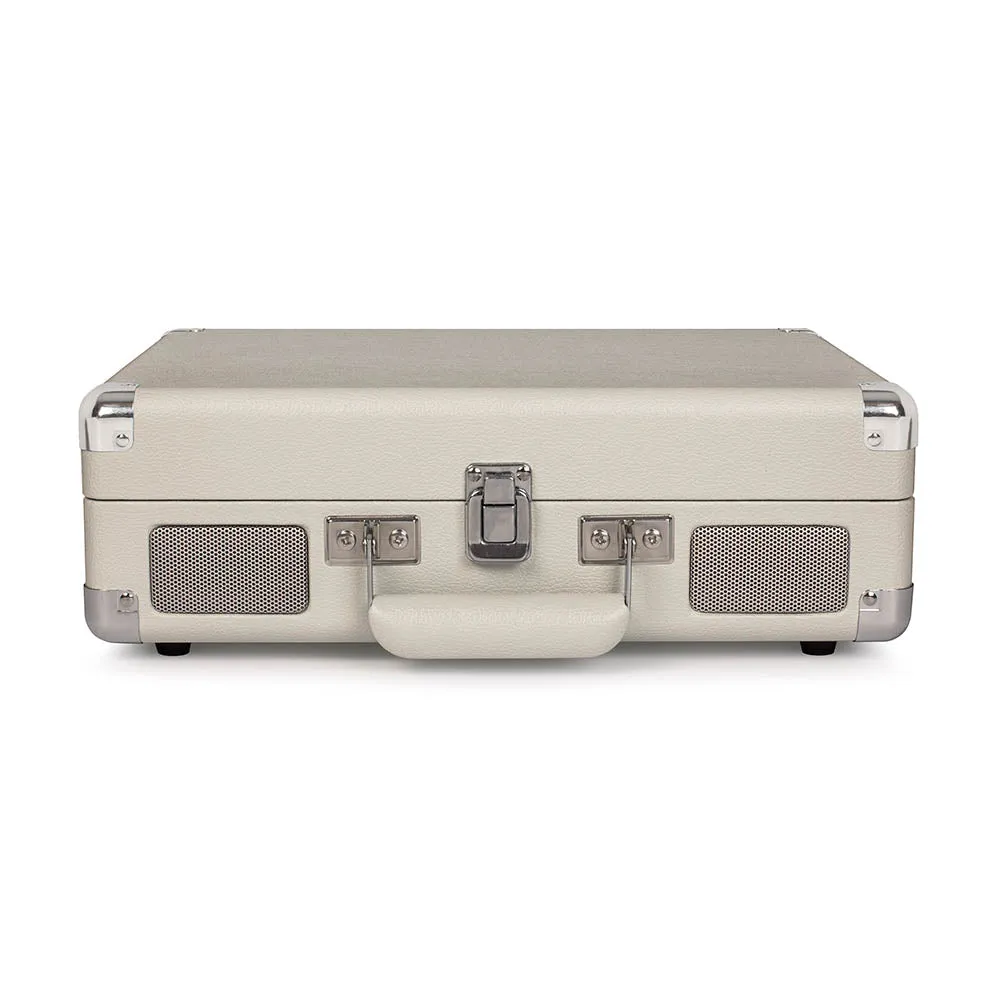 Crosley Cruiser Bluetooth Portable Turntable - White Sands   Bundled Majority D40 Bluetooth Speakers