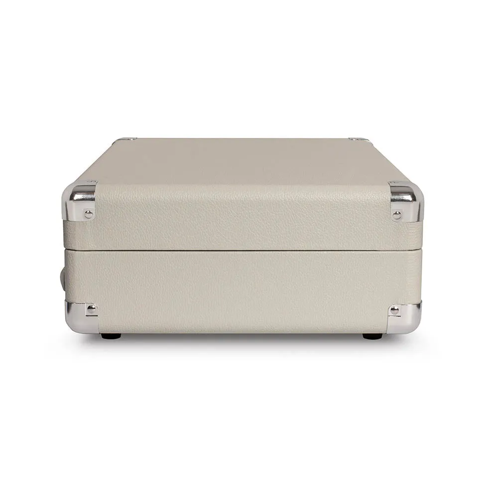 Crosley Cruiser Bluetooth Portable Turntable - White Sands   Bundled Majority D40 Bluetooth Speakers