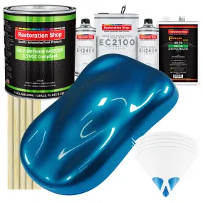 Cruize Night Blue Metallic - LOW VOC Urethane Basecoat with European Clearcoat Auto Paint - Complete Gallon Paint Color Kit - Automotive Coating