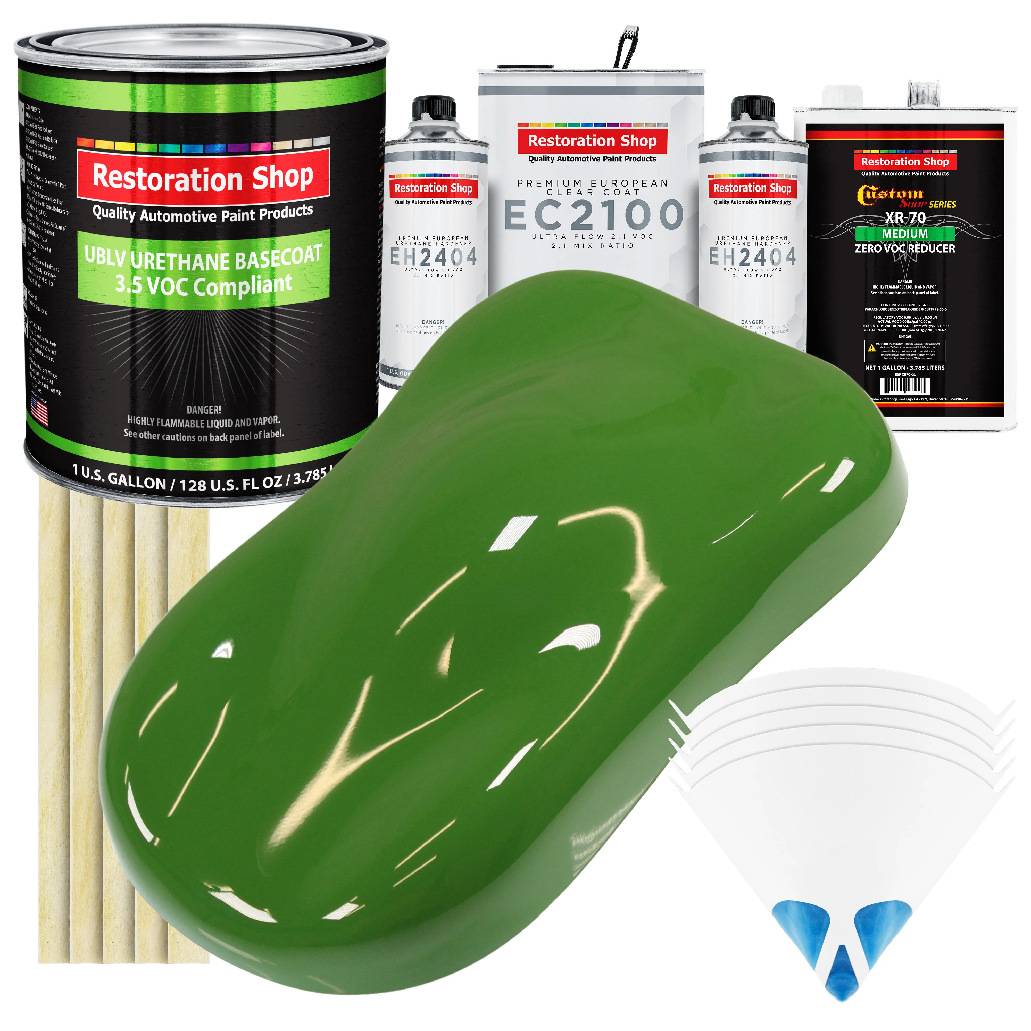 Deere Green - LOW VOC Urethane Basecoat with European Clearcoat Auto Paint - Complete Gallon Paint Color Kit - Automotive Coating