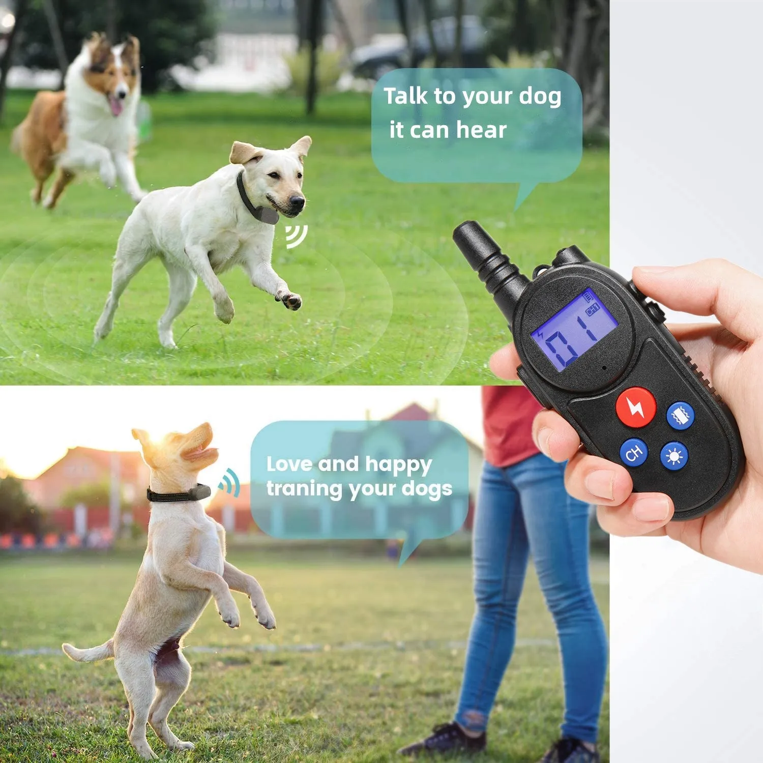Dog Training Collar New Product Anti-Barking  Repellent Intercom Electric Shock   Pet Supplies Training Aids