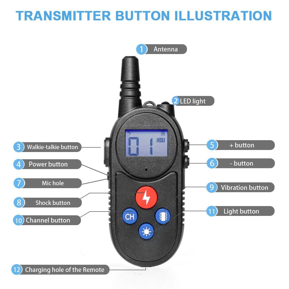 Dog Training Collar New Product Anti-Barking  Repellent Intercom Electric Shock   Pet Supplies Training Aids