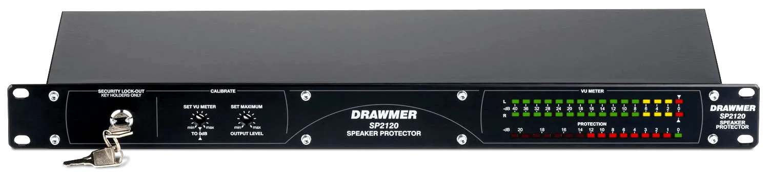 Drawmer SP2120 1U-Stereo Speaker Protector/Sound Level Limiter