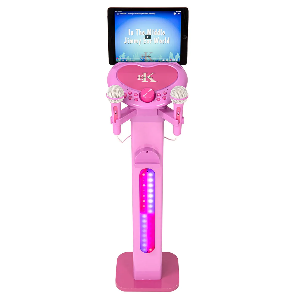 Easy Karaoke Bluetooth Kids Singalong Pedestal Karaoke Machine ~ Pink