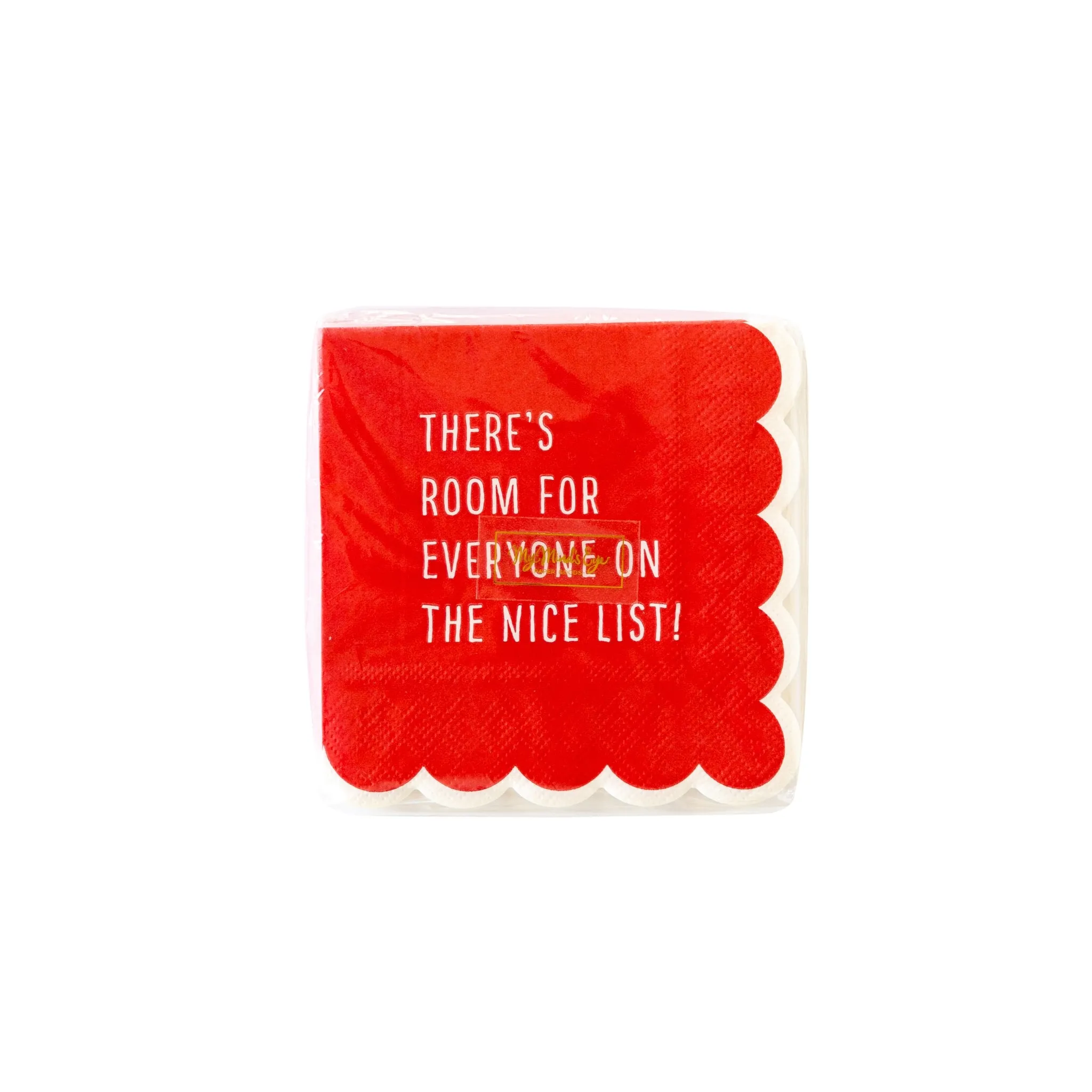 ELF1039 - Elf Scallop Paper Cocktail Napkin