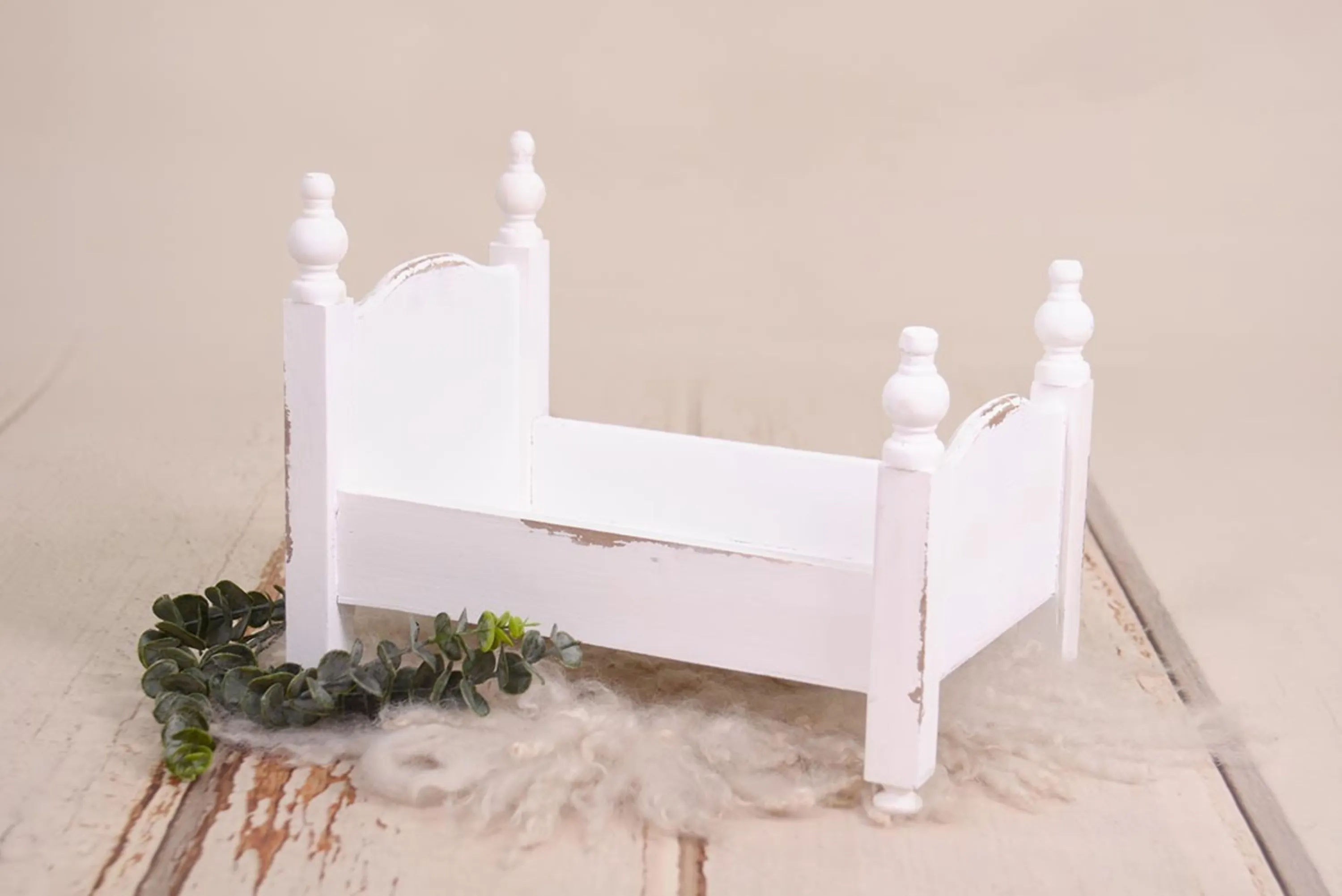 Elysian Rustic Bed - White