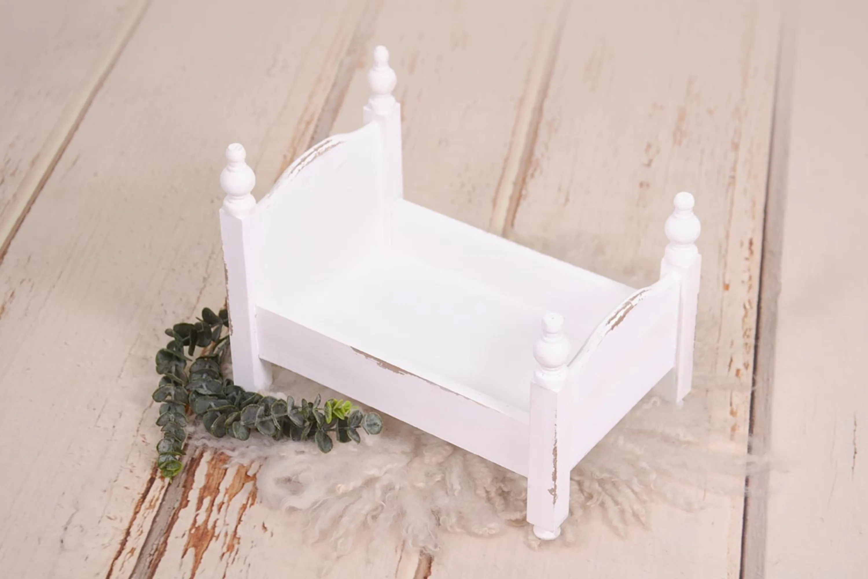 Elysian Rustic Bed - White
