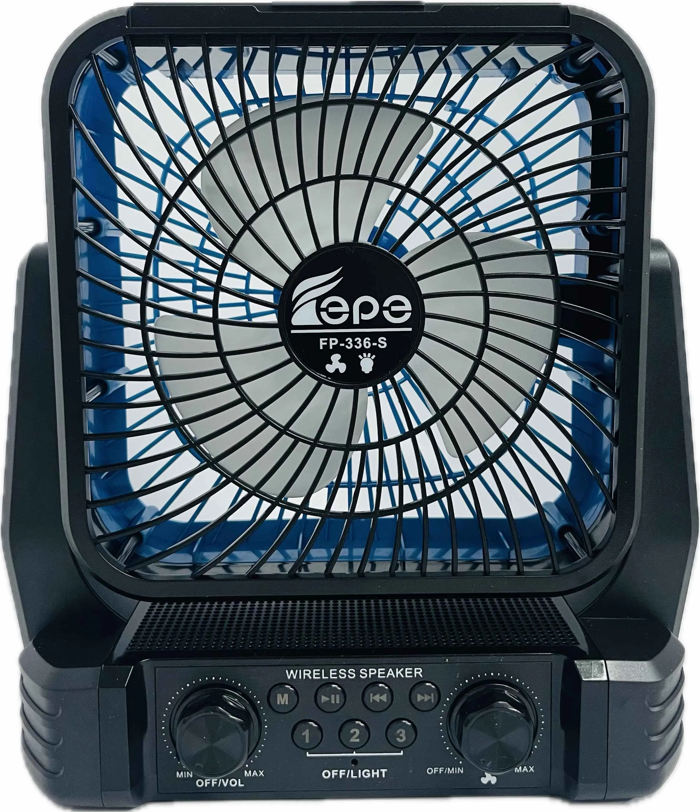 EPE FP336S Solar Charged Wireless Speaker With 8in Fan