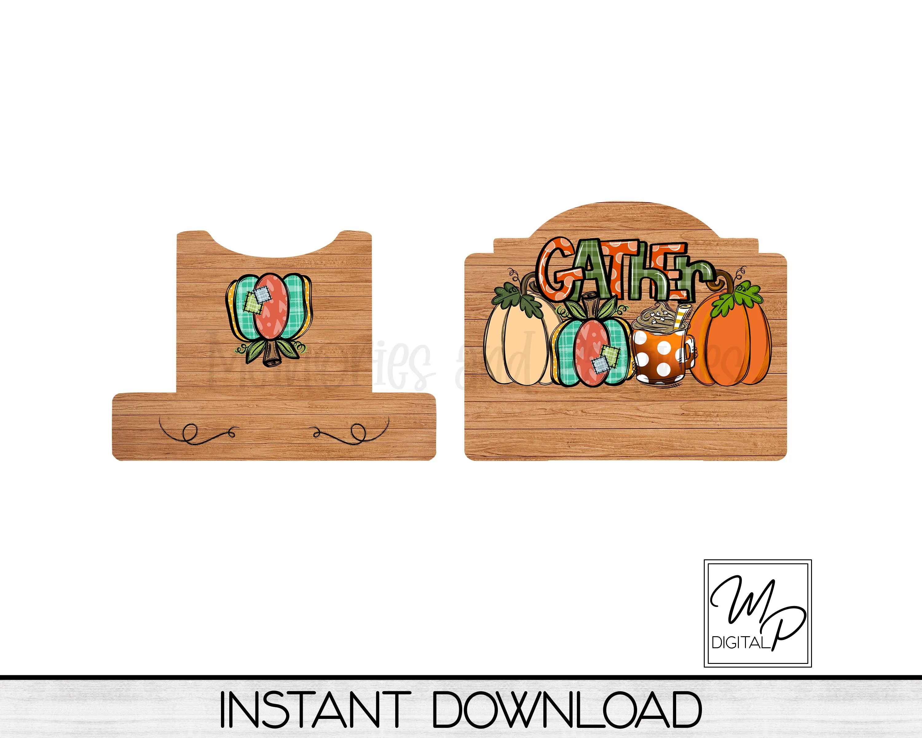 Fall Gather Cookbook / Tablet Stand PNG for Sublimation Design, Digital Download
