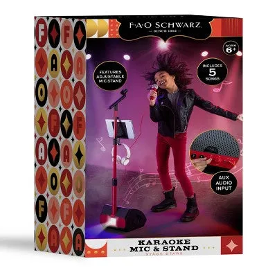 FAO Schwarz Microphone with Stand and Tablet Holder