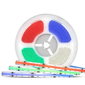 FCOB RGB LED Light Strip DC12V 810 DC24V 840 Flexible FOB COB 10mm 4pin Wire RA90 Linear Dimmable