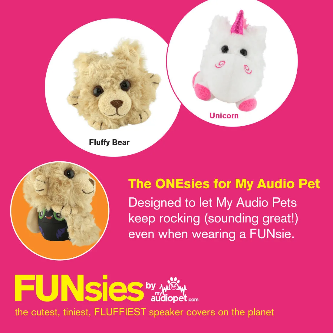 Fluffy Bear FUNsies Speaker Cover