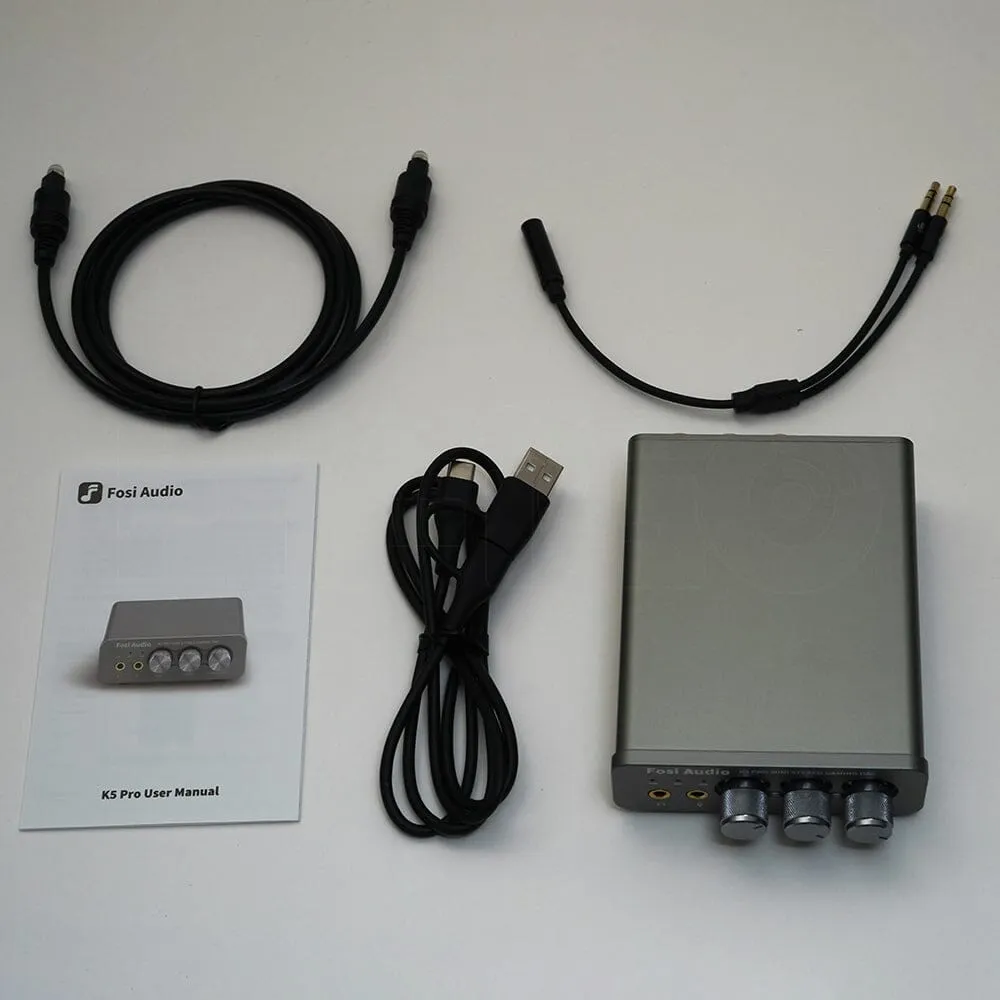 Fosi Audio K5 PRO Mini Stereo Gaming DAC & Headphone AMP