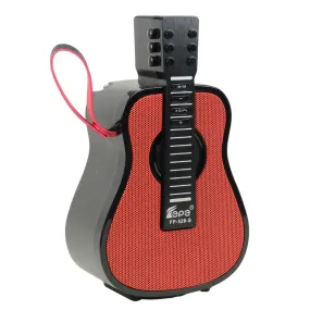FP528S Portable GuitarShaped Bluetooth Speaker With Solar Charging And LED Light