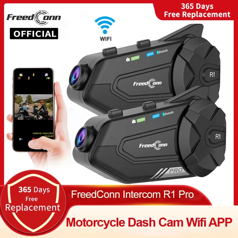 Freedconn Bluetooth Motorcycle Intercom Helmet Headset