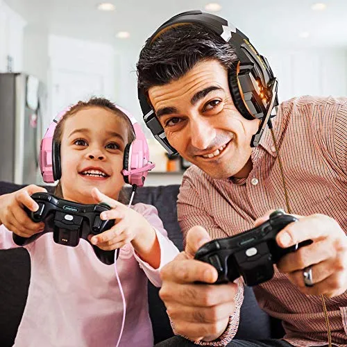 G9000 Gaming Headset, Surrounding Stereo Gaming Headphones with Noise Cancellation, Mic, LED Light & Soft Memory Earmuffs, for Xbox One/PS4/Nintendo Switch/PC/Mac