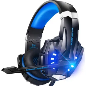 G9000 Gaming Headset, Surrounding Stereo Gaming Headphones with Noise Cancellation, Mic, LED Light & Soft Memory Earmuffs, for Xbox One/PS4/Nintendo Switch/PC/Mac