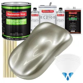 Galaxy Silver Metallic - LOW VOC Urethane Basecoat with European Clearcoat Auto Paint - Complete Gallon Paint Color Kit - Automotive Coating
