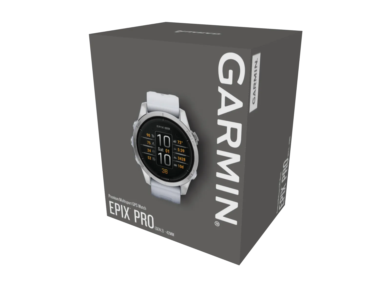 Garmin Epix™ Pro (Gen 2) – Standard Edition 42 mm Smart Watch - Silver with Whitestone Band