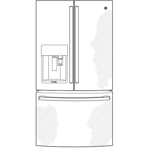 GE Profile™ Series ENERGY STAR® 22.1 Cu. Ft. Smart Counter-Depth Fingerprint Resistant French-Door Refrigerator with Keurig® K-Cup® Brewing System