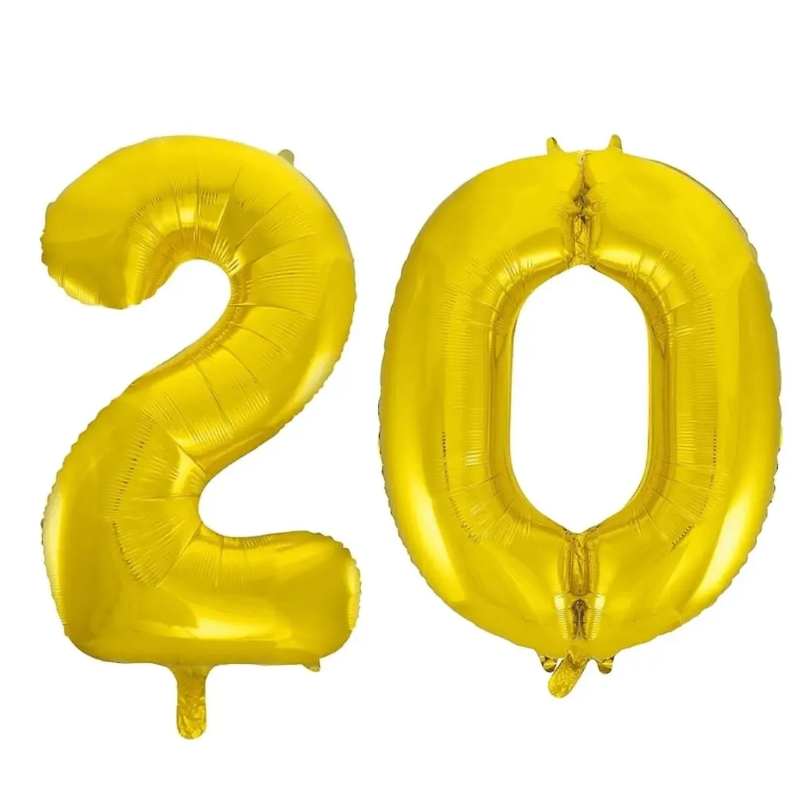 Giant Number 20 Foil Balloons - Gold