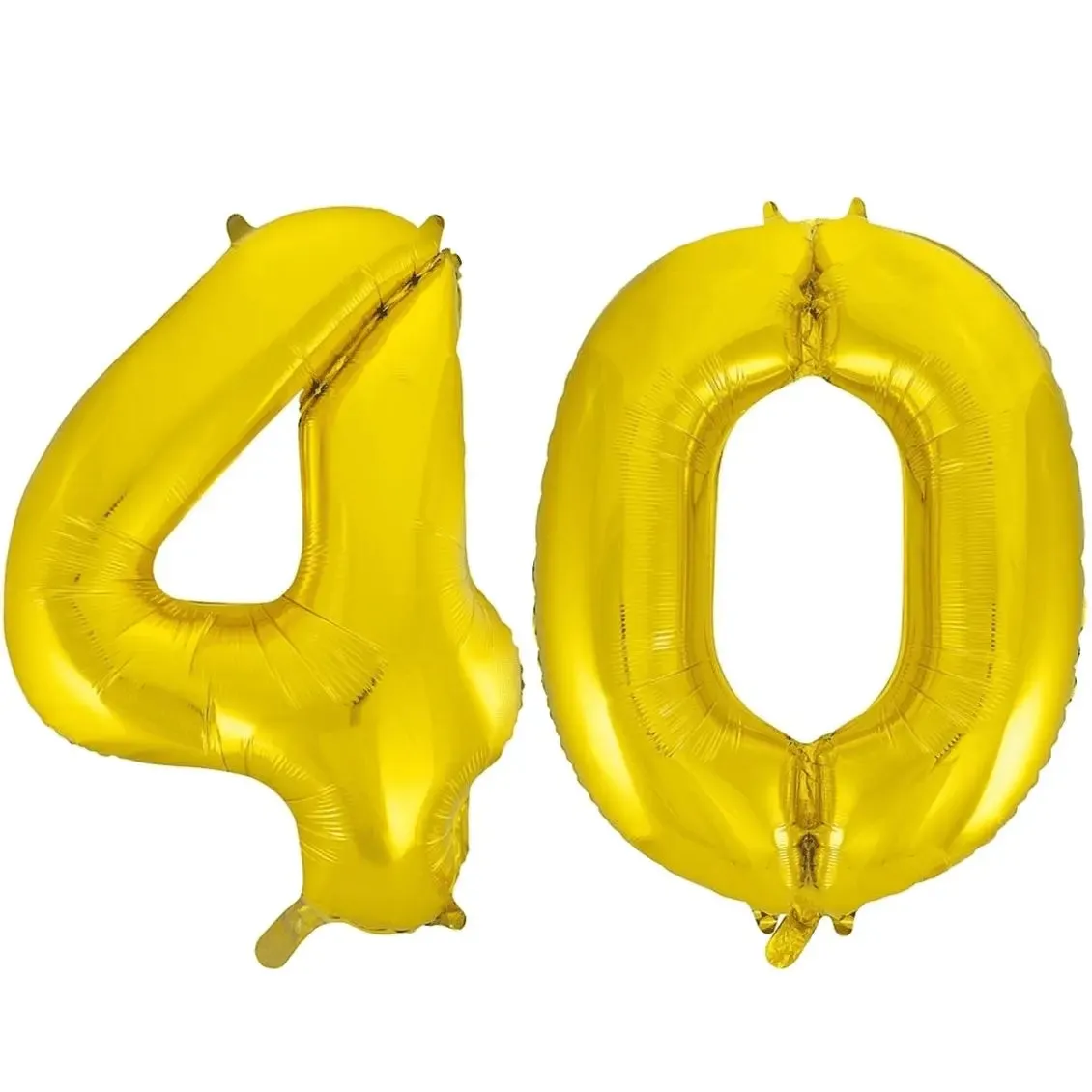 Giant Number 40 Foil Balloons - Gold