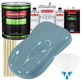 Glacier Blue - LOW VOC Urethane Basecoat with European Clearcoat Auto Paint - Complete Gallon Paint Color Kit - Automotive Coating
