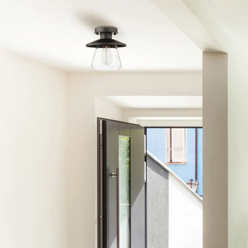 Globe Electric Nate 8.14 in. H X 8 in. W X 8 in. L Oil Rubbed Bronze Ceiling Light
