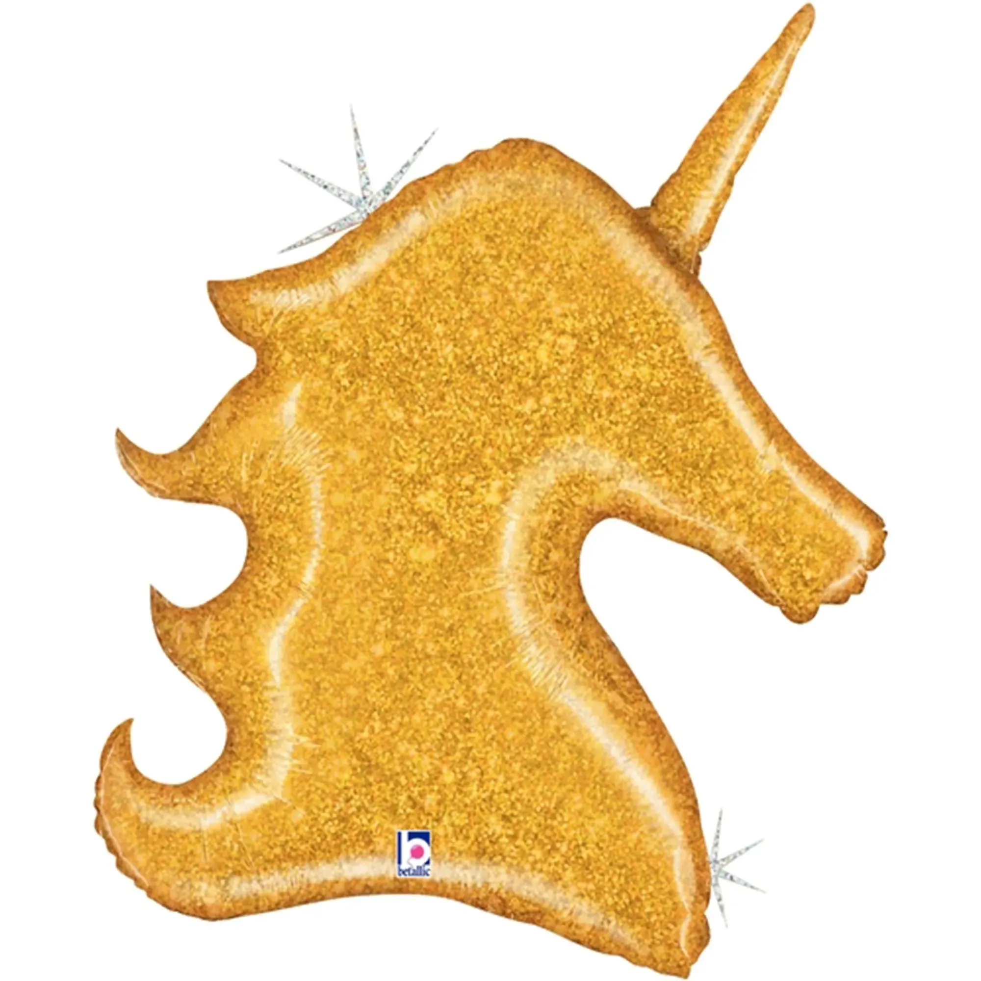Gold Glitter Unicorn Supershape Foil Balloon