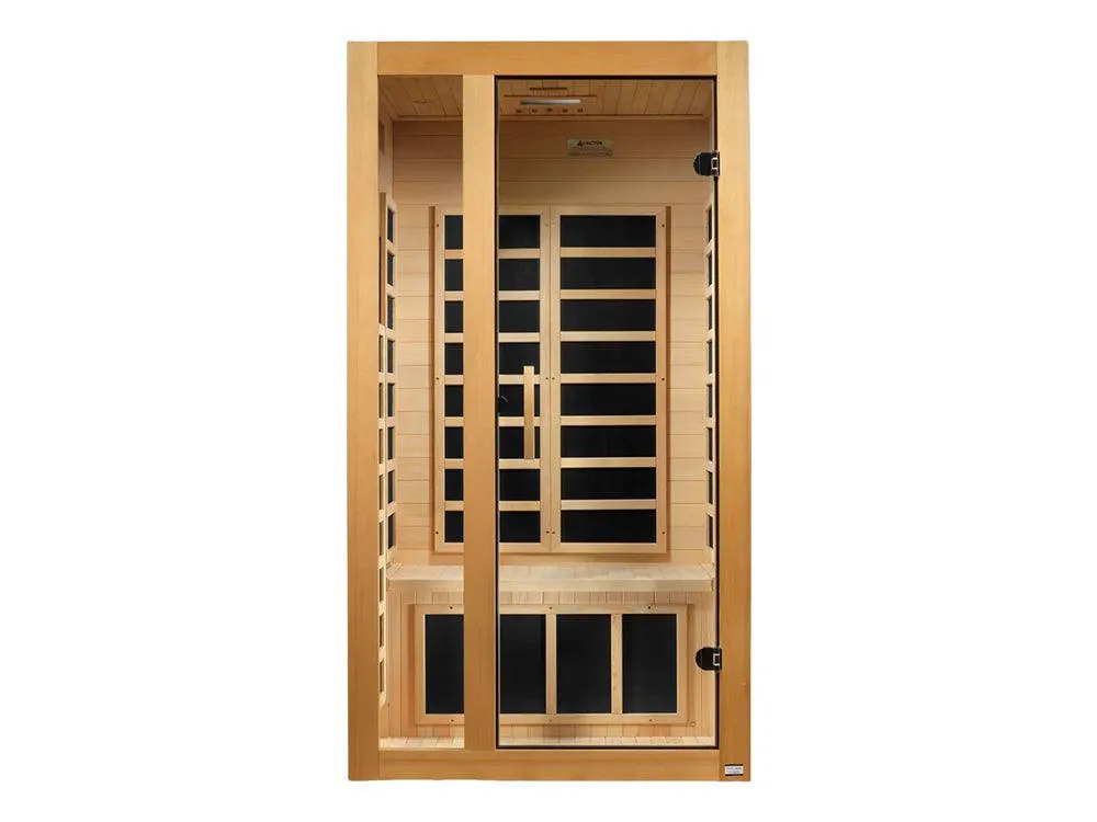 Gracia 1-2 Person Low EMF FAR Infrared Sauna - Canadian Hemlock