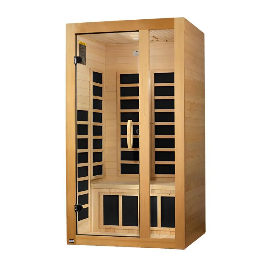 Gracia 1-2 Person Low EMF FAR Infrared Sauna - Canadian Hemlock