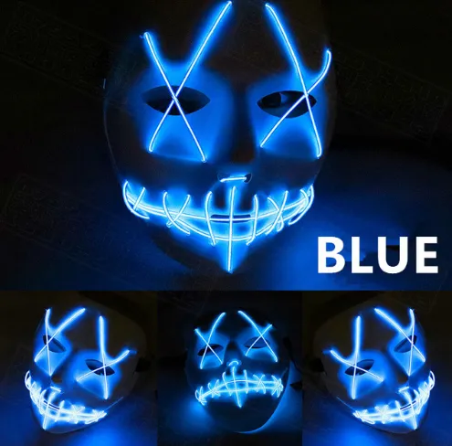 Halloween Led Glowing Full Face Mask
