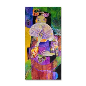 Hand Fan 24X48 Mixed Media