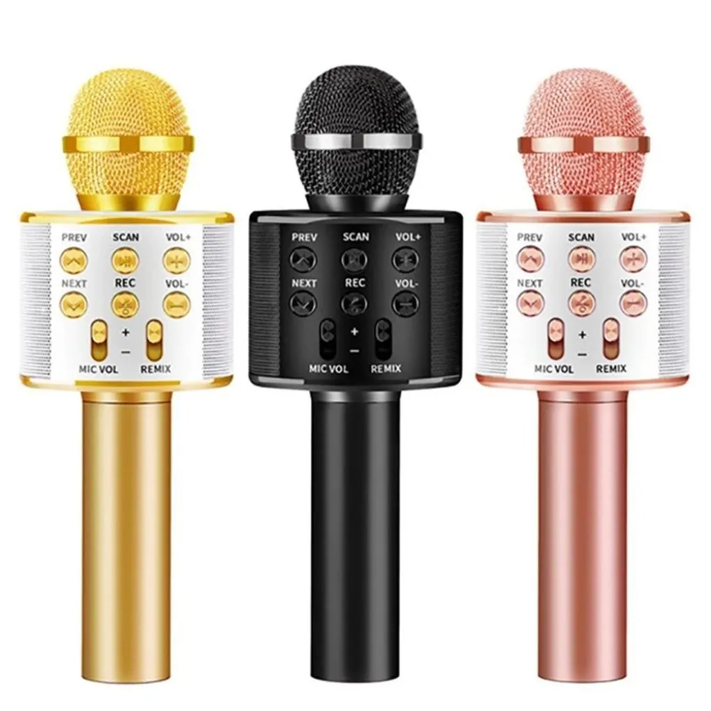 Handheld Wireless Singing Mike Multi-Function Bluetooth Microphone Speakers