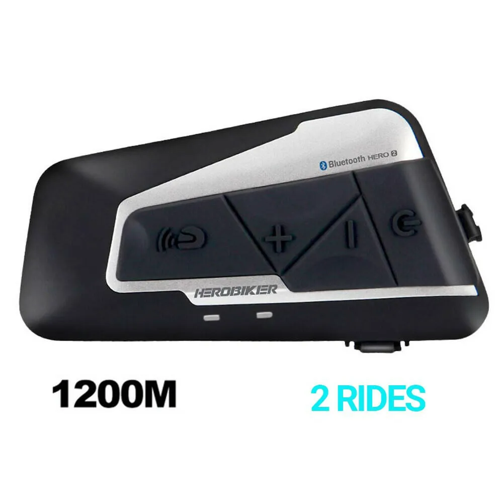 HEROBIKER Motorcycle Intercom Helmet Headset Helmet Waterproof Speaker Interphone Moto Headset Wireless Intercomunicador 1200M