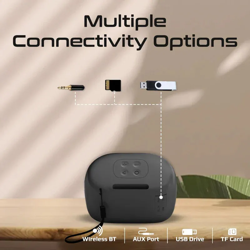 High Definition 5W Mini Bluetooth Speaker with 24-Hour Playback - Black - TJR6I59