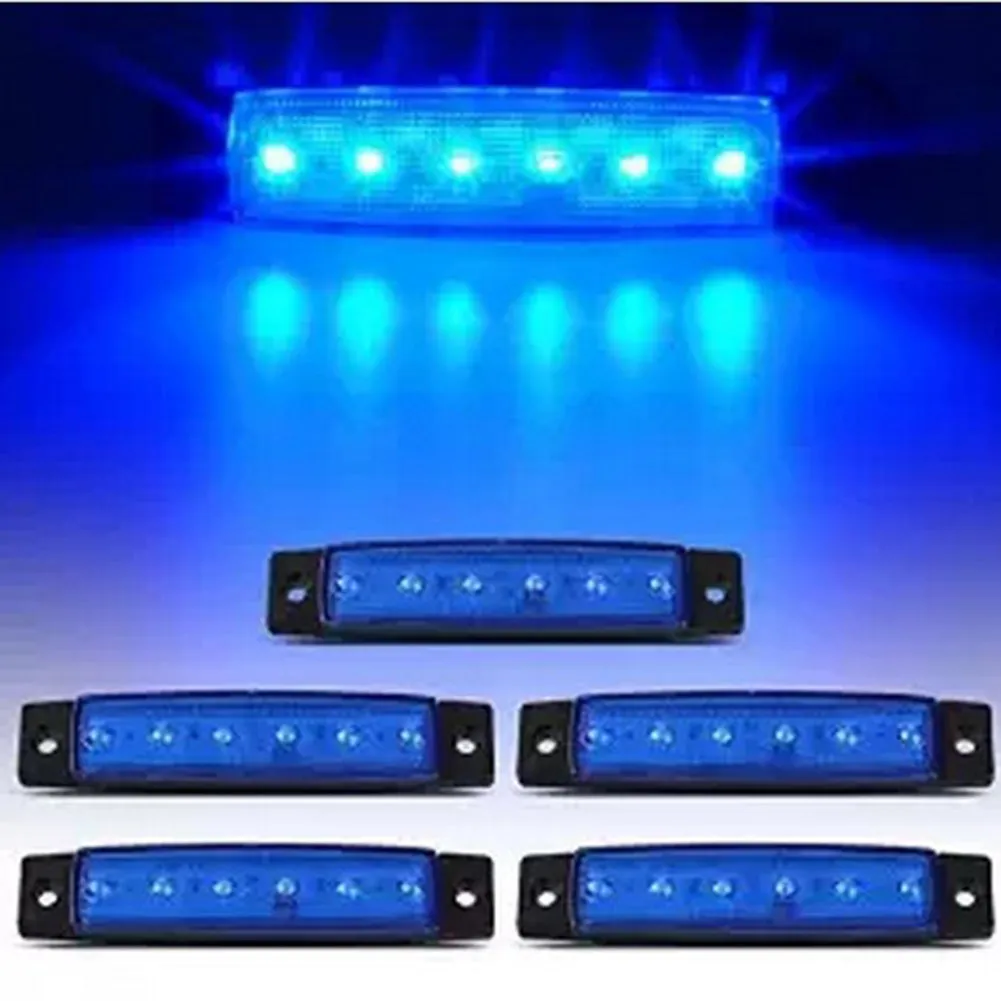 High Power 6 LED 12V Side Indicator Light Marker Lamp for Truck