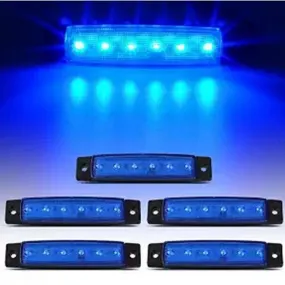 High Power 6 LED 12V Side Indicator Light Marker Lamp for Truck