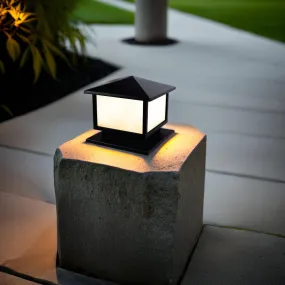 Hut Pillar Mount Light in Black or Graphite