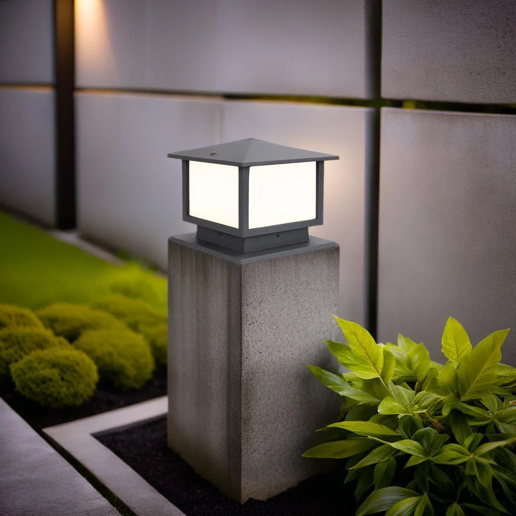 Hut Pillar Mount Light in Black or Graphite