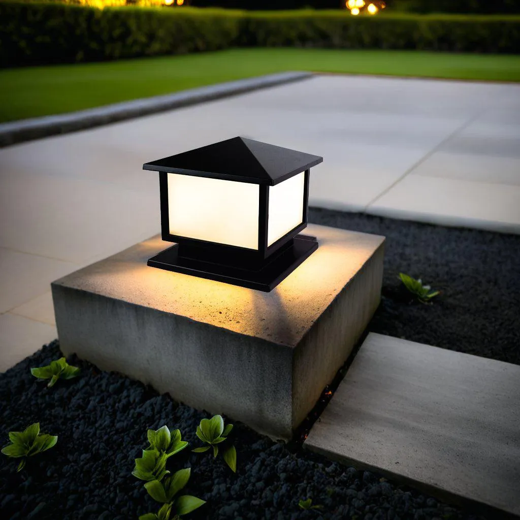Hut Pillar Mount Light in Black or Graphite