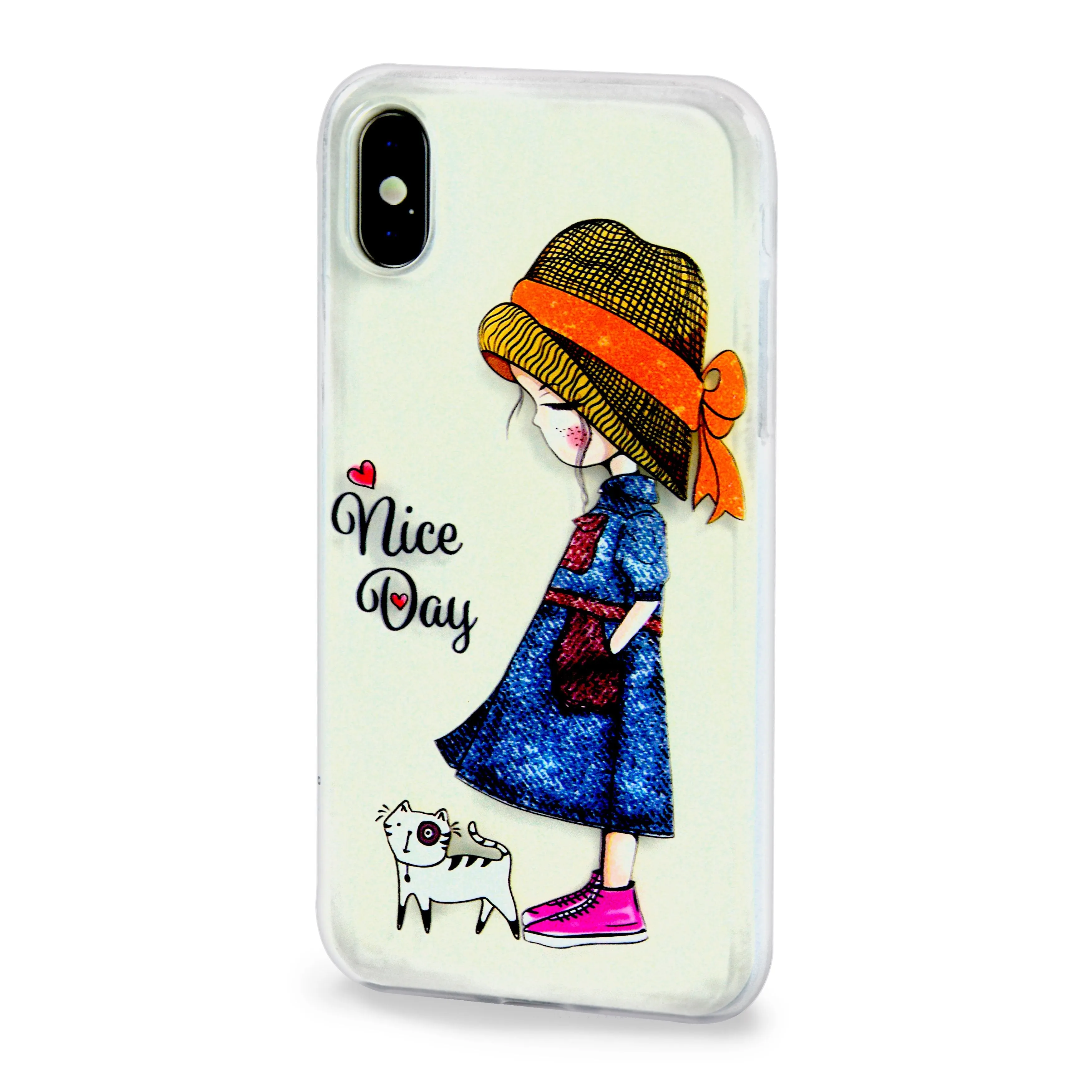iOrigin iPhone X Case Clear Flexible Soft TPU Cover (Nice Day)