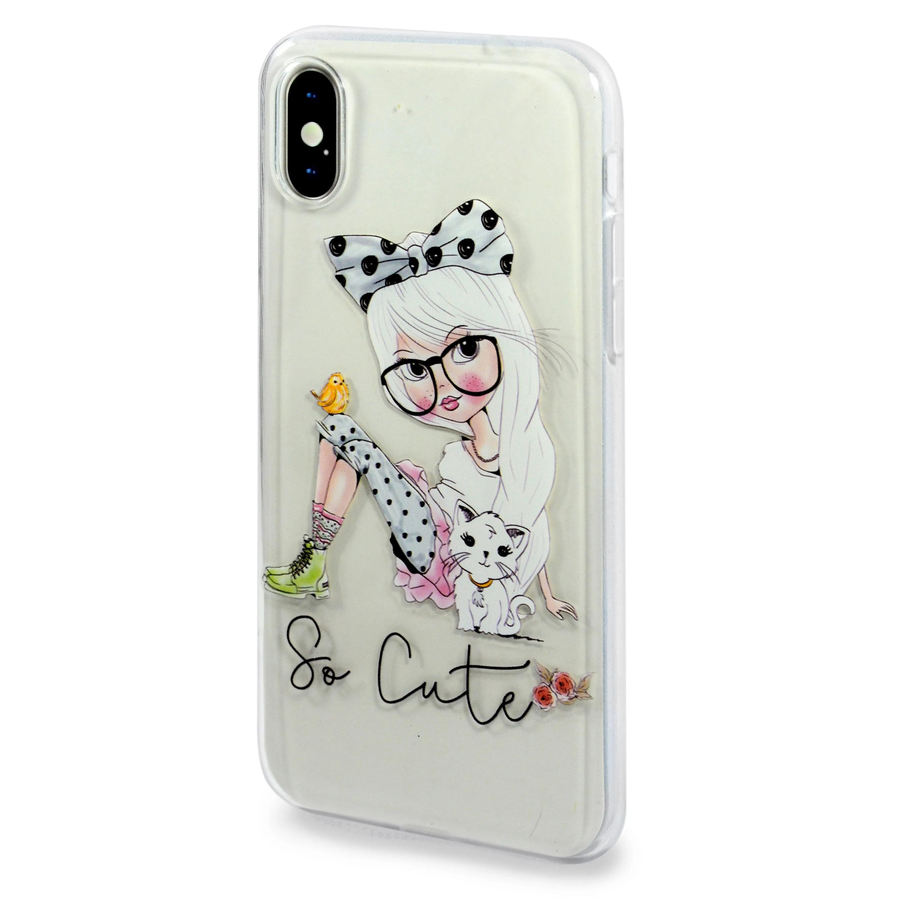 iOrigin iPhone X Case Clear Flexible Soft TPU Cover (So Cute)