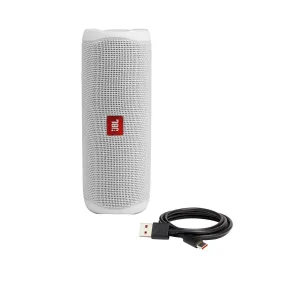 JBL Flip 5 Portable Waterproof Rugged Wireless Bluetooth Speaker White - JBLFLIP5WHTAM