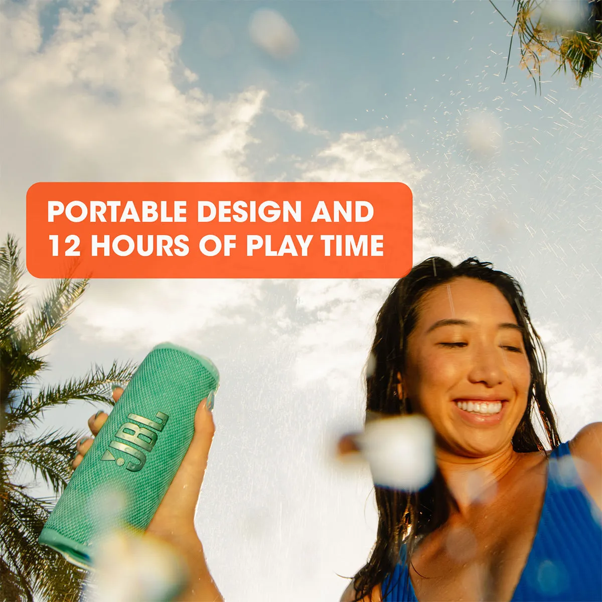 JBL Flip 6 Portable Waterproof Bluetooth Speaker (Blue)