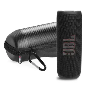 JBL Flip 6 Waterproof Portable Speaker with gSport Carbon Fiber Case (Black)