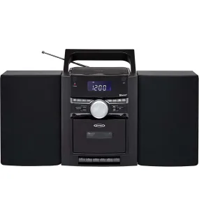 Jensen Audio Portable Bluetooth CD Music System with Cassette and PLL AM/FM Radio